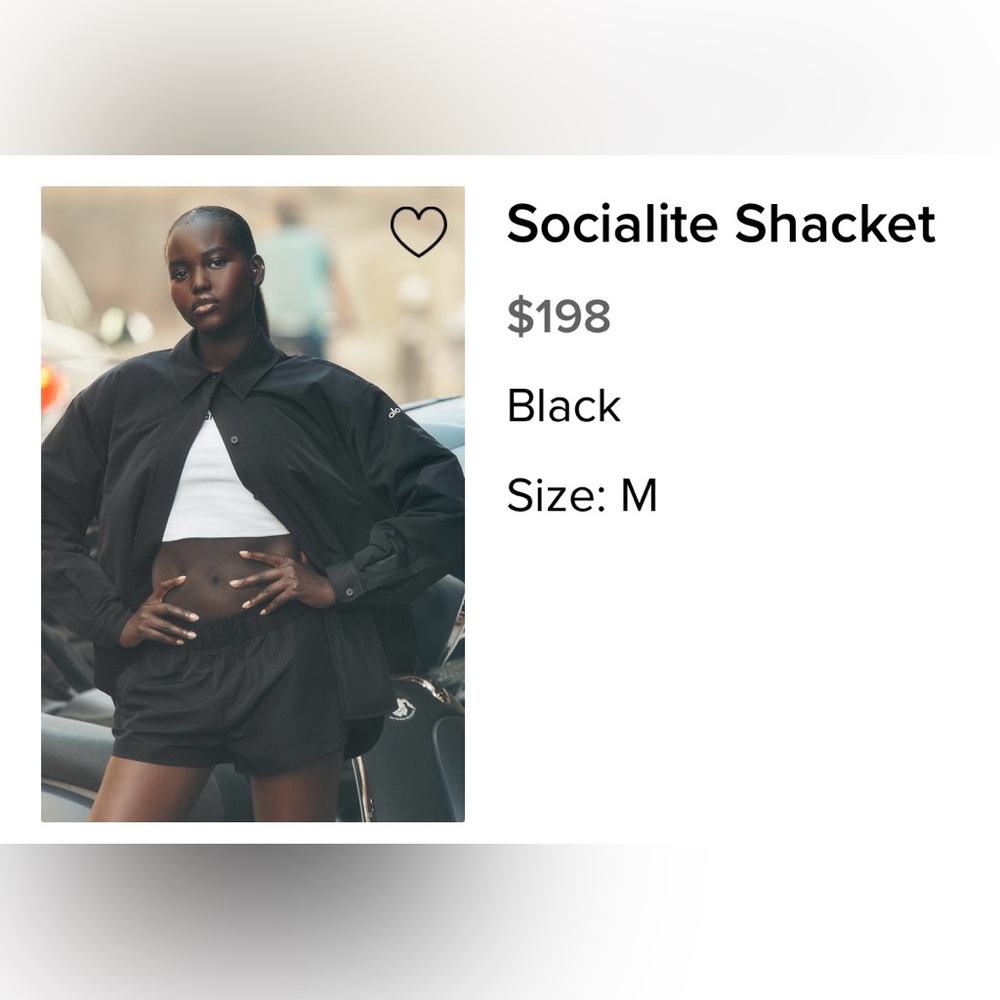 ALO Yoga NWT Socialite Shacket Jacket in Black Oversized Fit with Pockets Size S - Picture 8 of 12